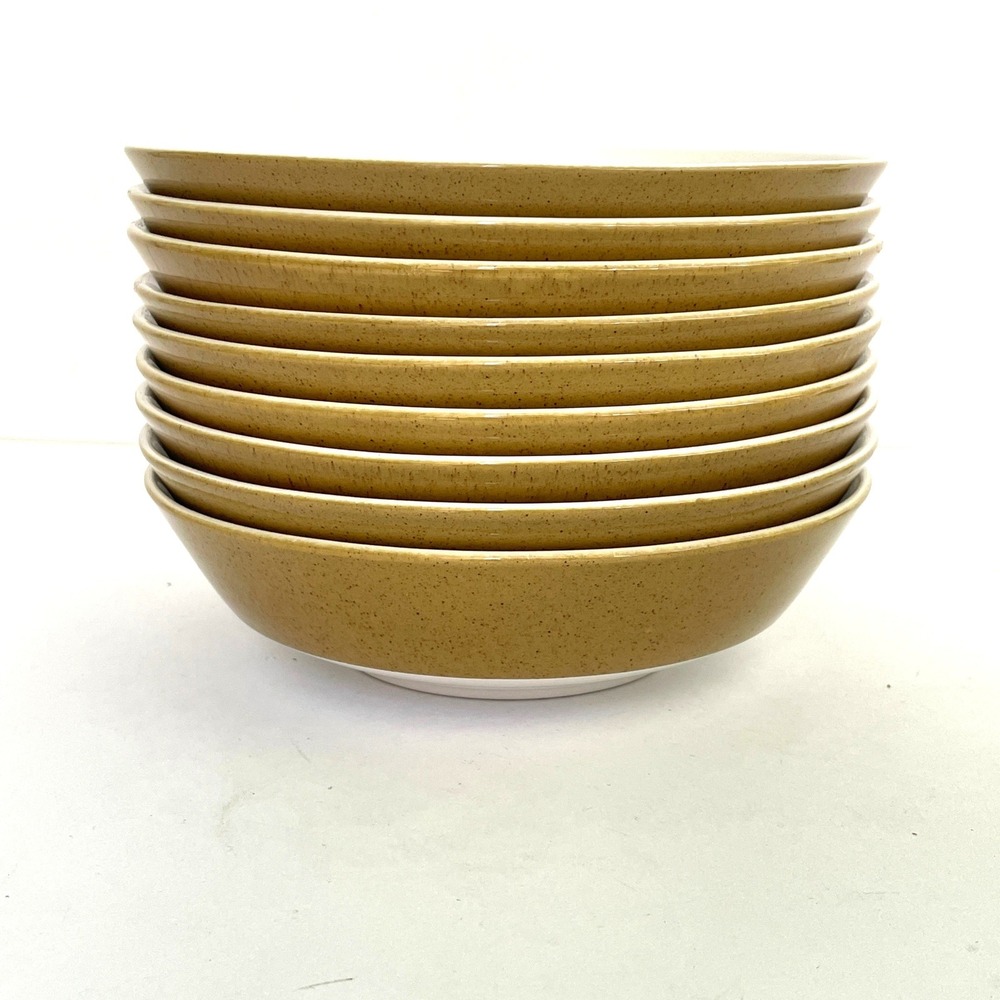 Mikasa Mediterrania Sage Olive Green Speckled Soup Cereal Bowls Set 9 Japan MCM